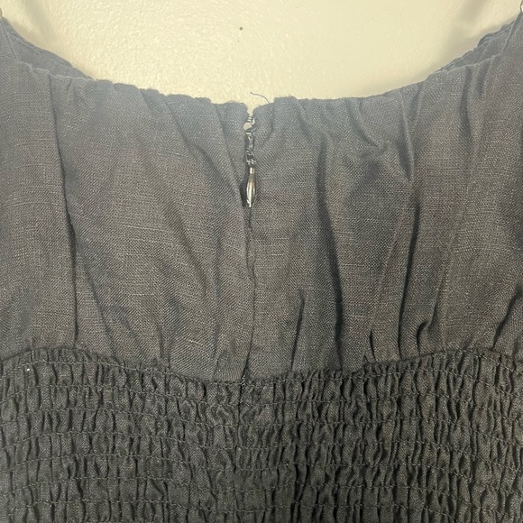 J.Crew black Smocked tie-front dress size 10 - Picture 10 of 10